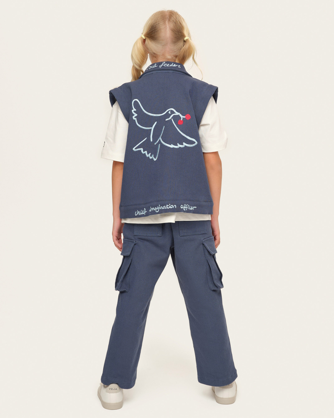 Organik pamuk Ceket/Yelek Nº01 Mavi