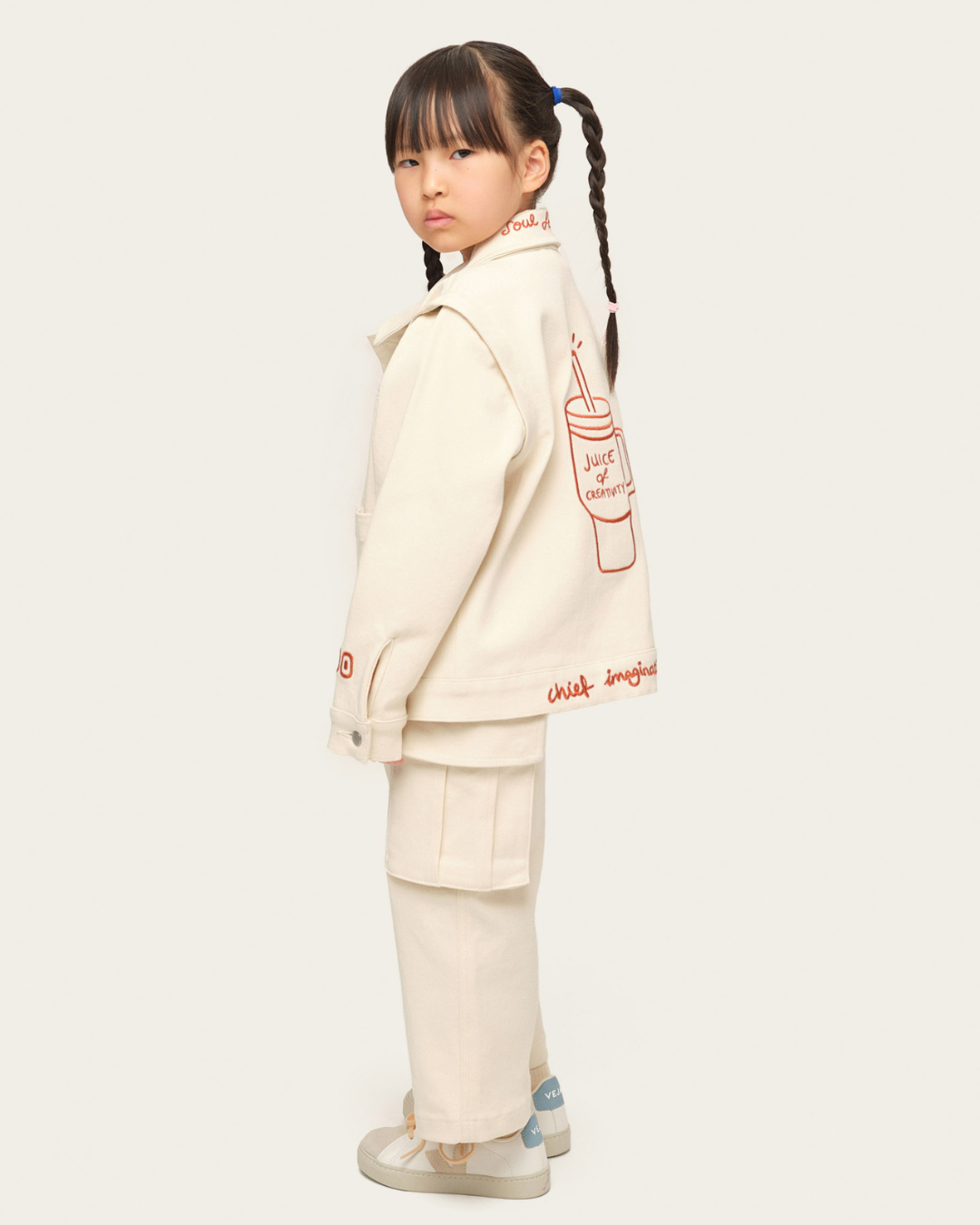 Organik pamuk Ceket/Yelek Nº01 Kırık Beyaz