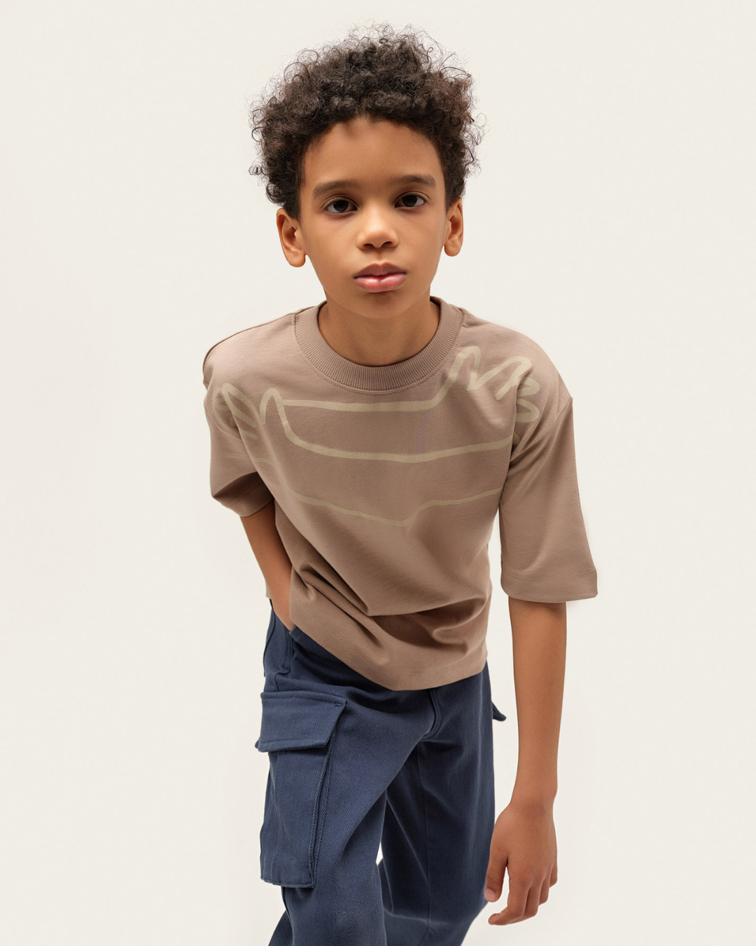 Organik pamuklu Gri T-Shirt Nº02