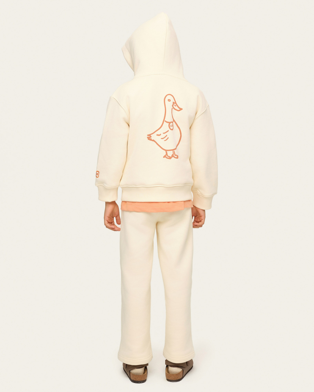 Organik pamuk Beyaz Kapüşonlu Hoodie Nº02