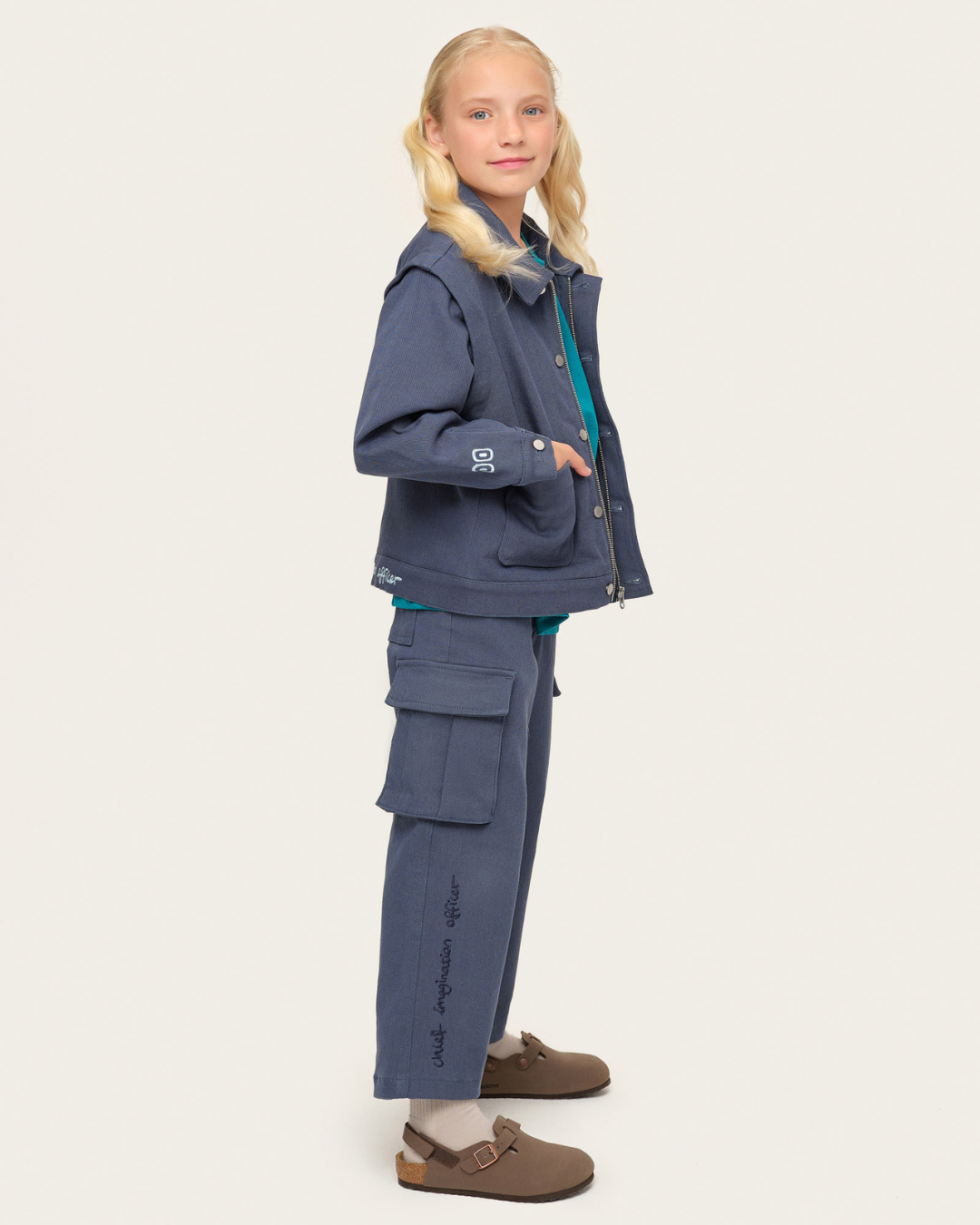 Organik pamuk Ceket/Yelek Nº01 Mavi