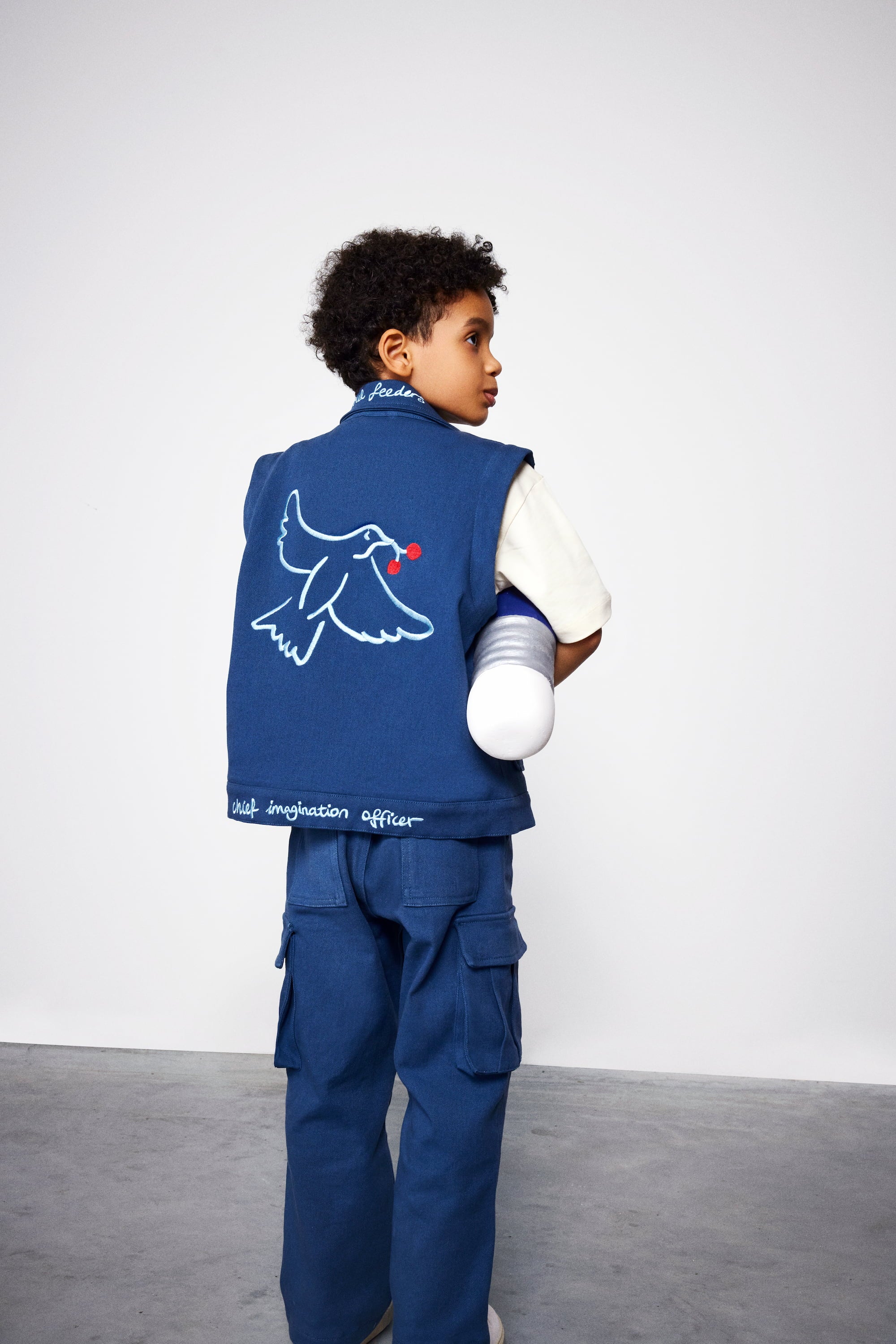 Organik pamuk Ceket/Yelek Nº01 Mavi