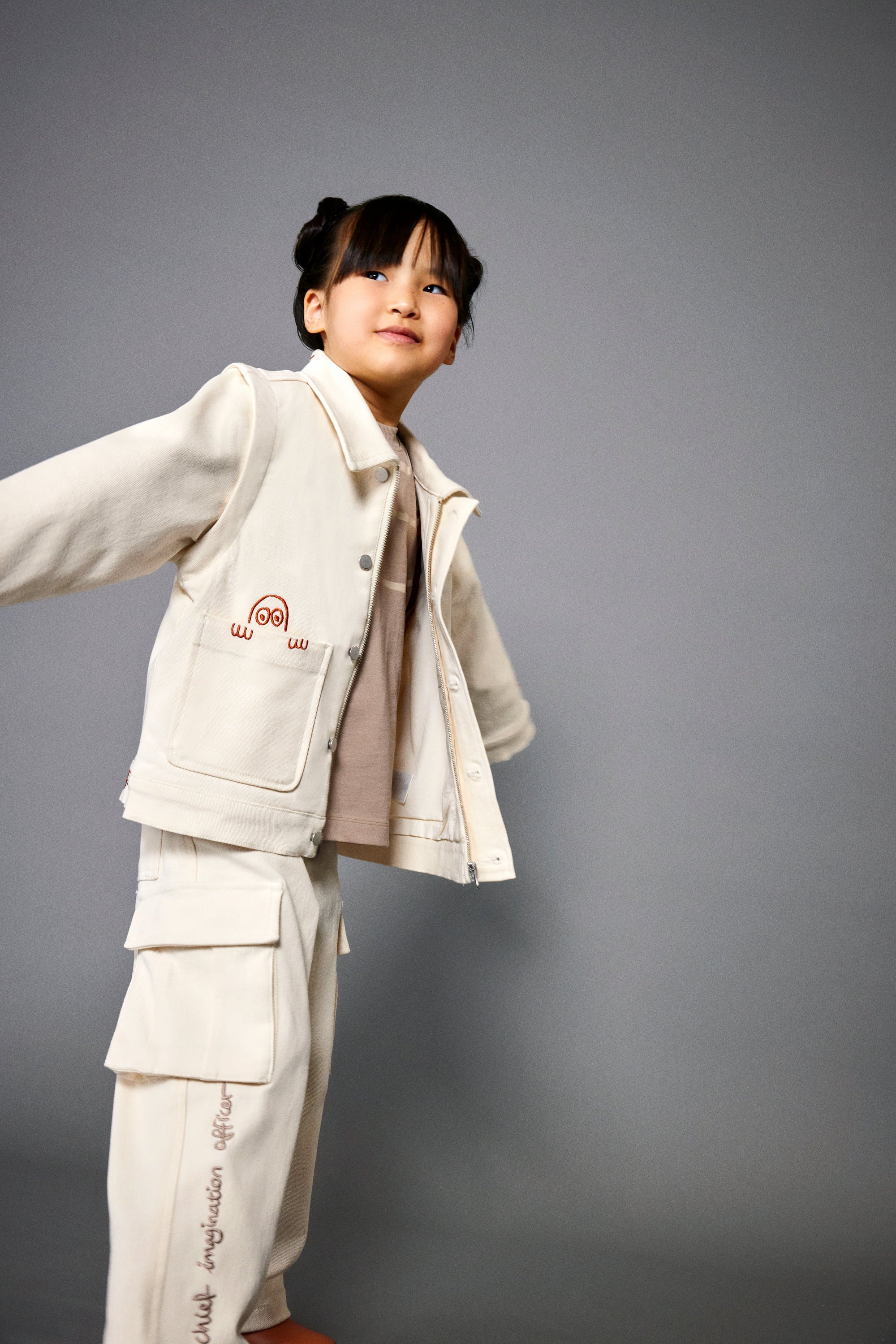 Organik pamuk Ceket/Yelek Nº01 Kırık Beyaz